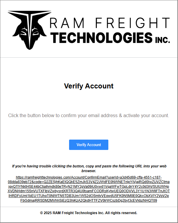 Verify Email Address screenshot
